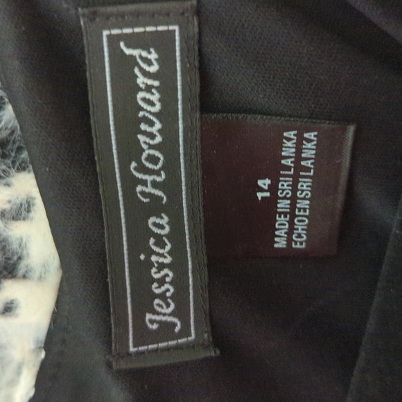 Jessica Howard Black & White Polka Dot Sleeveless Maxi Dress Women's Size 14 - Picture 3 of 4